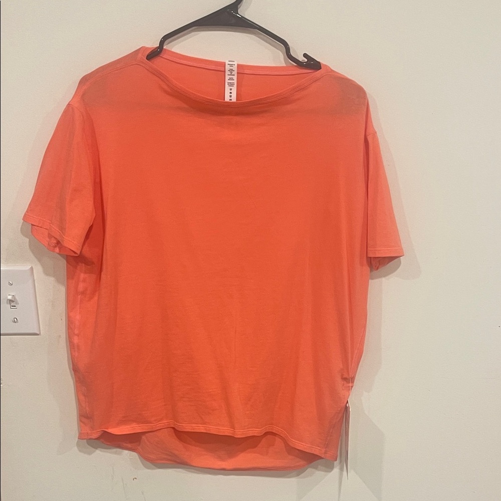 Lululemon Athletica Bright Orange Short Sleeve Tee